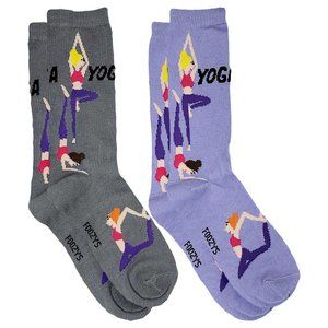 Yoga Mat Poses Class Studio Namaste Unite Nidra Socks Foozys Women's 2 Pairs